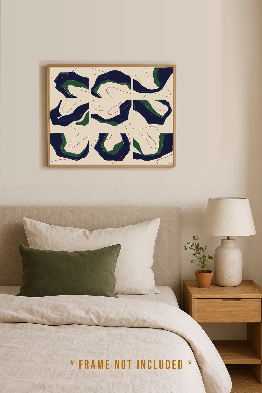 Blue Green Composition Wall Art