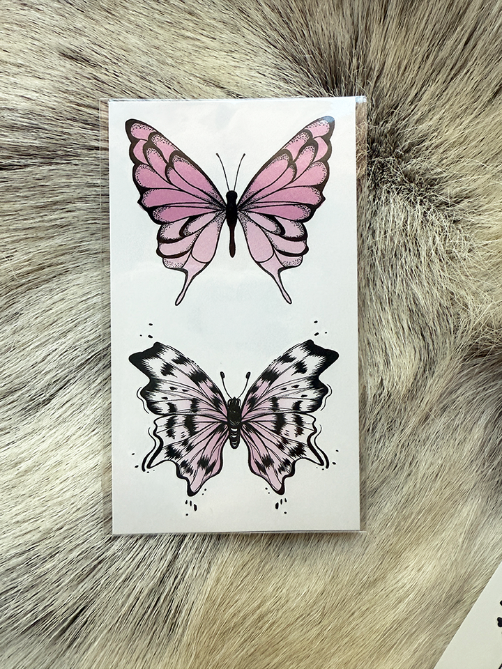 Butterfly Temporary Tattoo Sticker 4 Piece Set