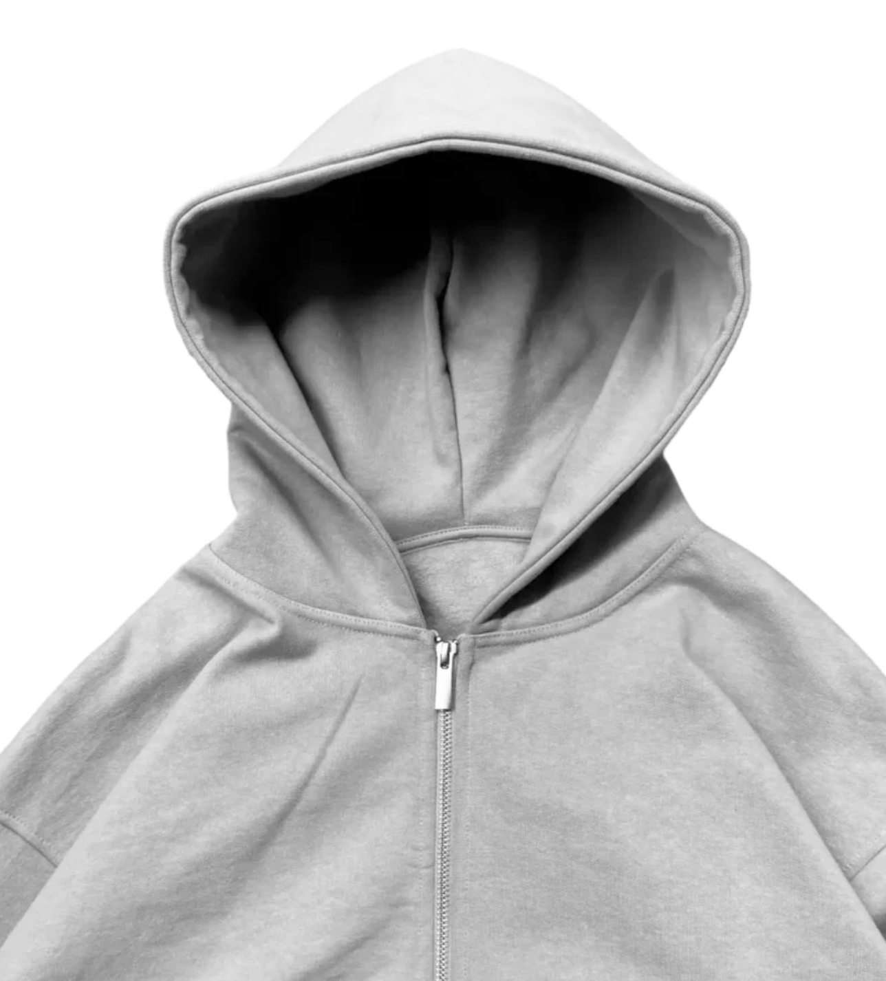 Zip Up Hoodie Lt Grey