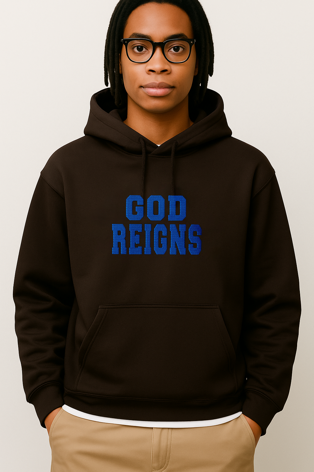 God Reigns Embroidered Unisex Hoodie