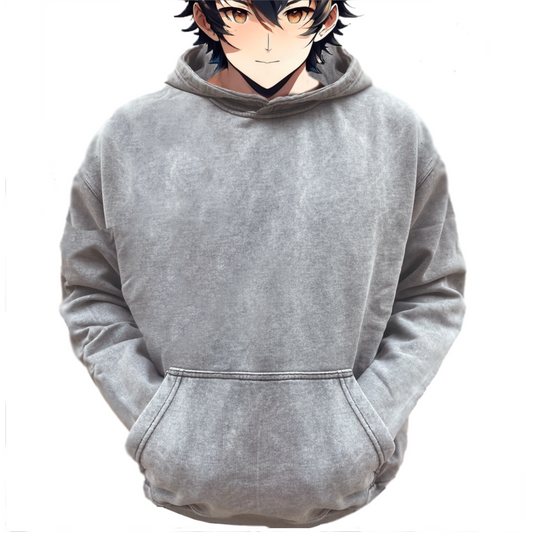 Oversized Acid Wash Fleece Hoodie