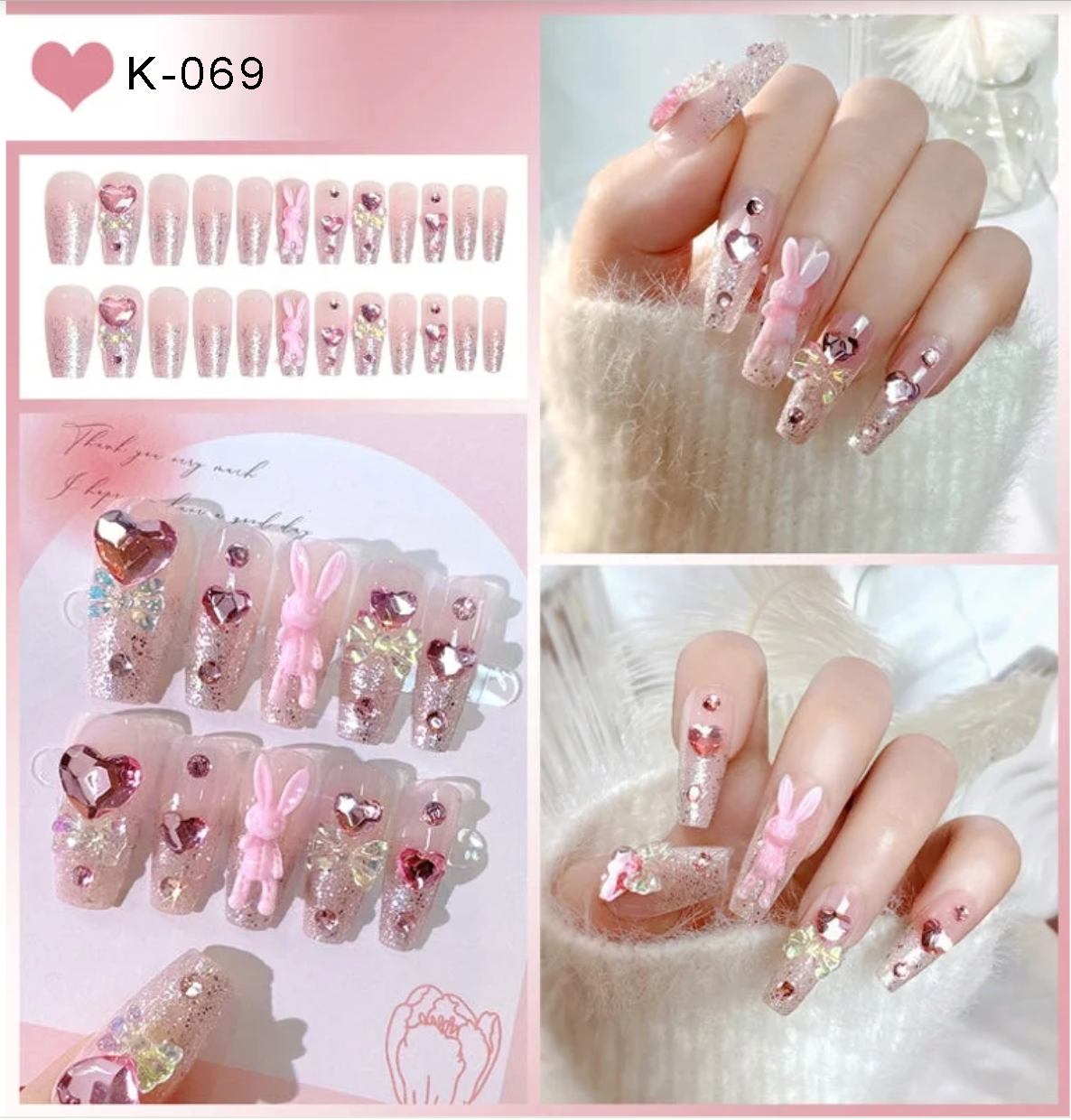 Cute and Pretty Jelly Adhesive Press On Nail Sticker