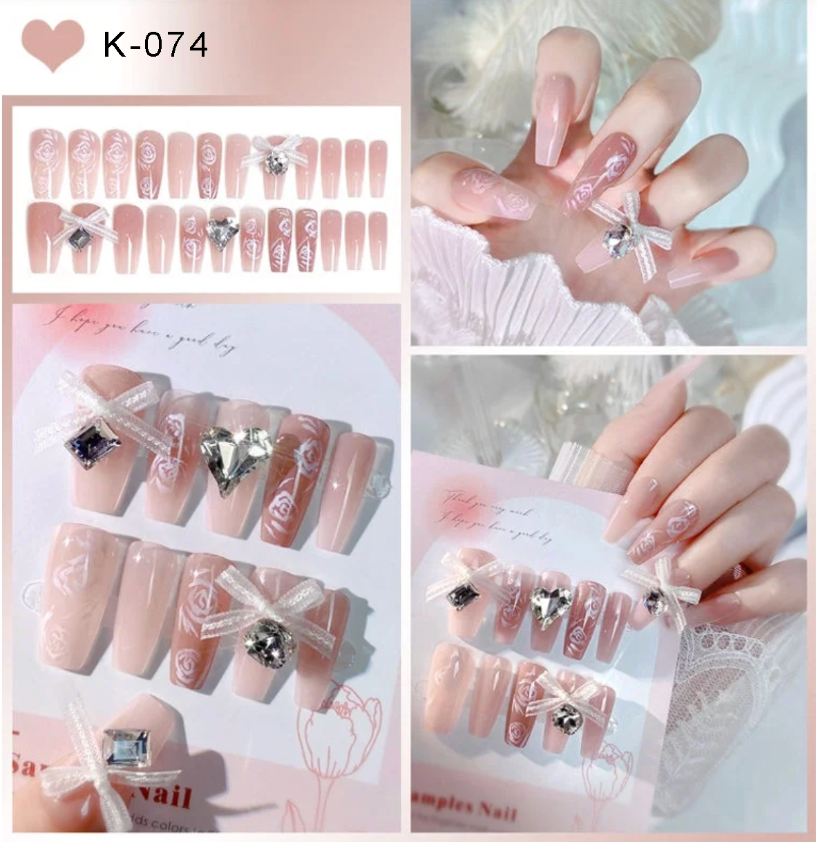Cute and Pretty Jelly Adhesive Press On Nail Sticker