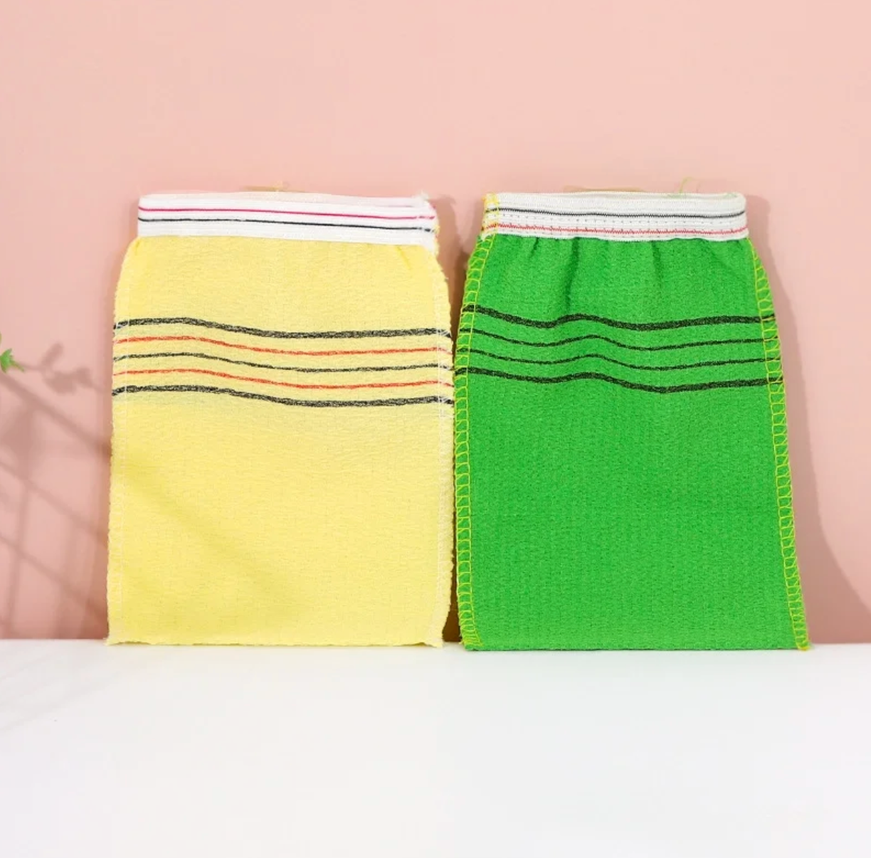 K-Beauty Strong Adult Bath Towel Bath Gloves 2 Piece Set