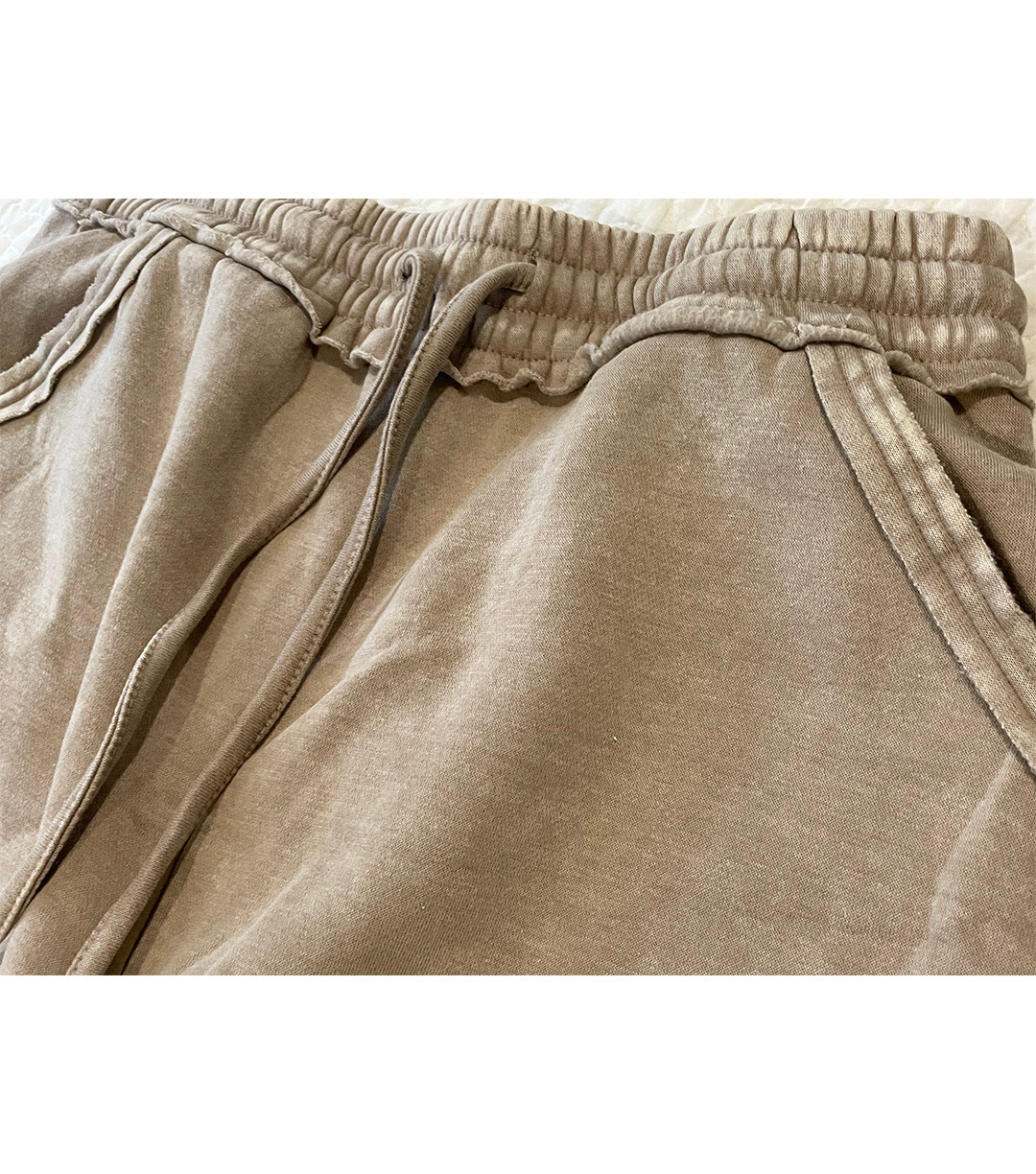 Fleece Shorts: Acid Wash : MOCHA