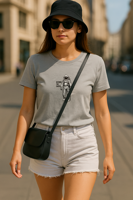 Beyond The Earth Graphic Printed Unisex organic mid-light t-shirt