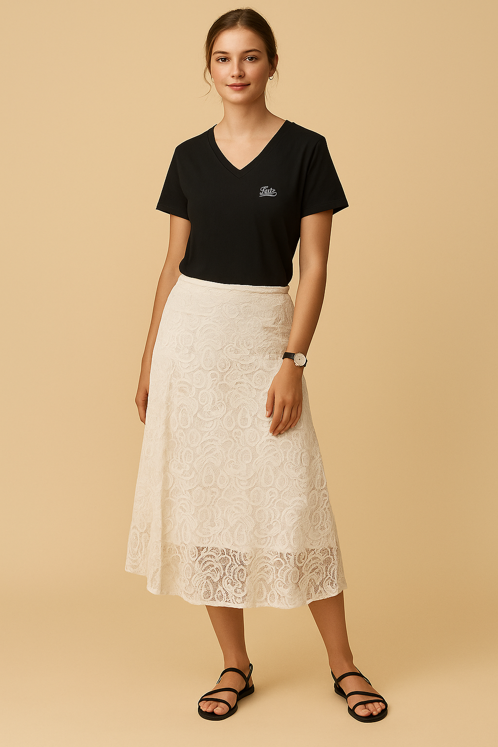 Faith Embroidery Unisex  V-Neck T-Shirt