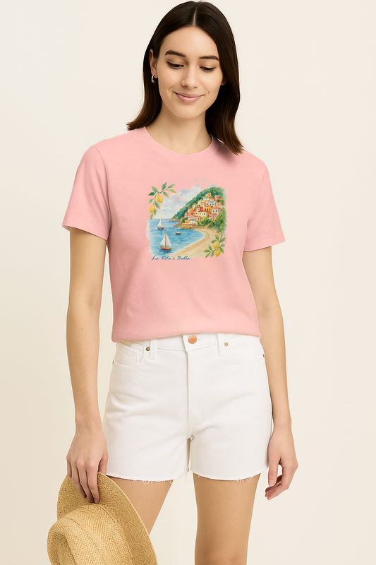 La Vita è Bella Printed Women's Light weight tee