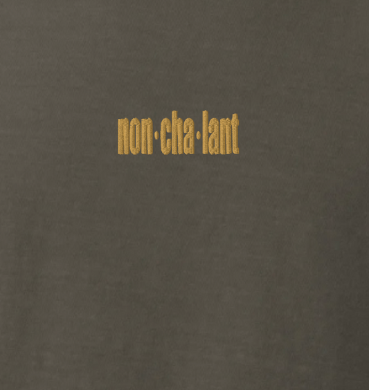 Non.Cha.Lant Embroidery Washed Charcoal Unisex oversized t-shirt