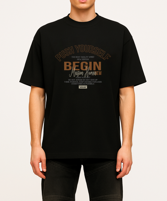 BEGIN printed Men’s premium heavyweight tee