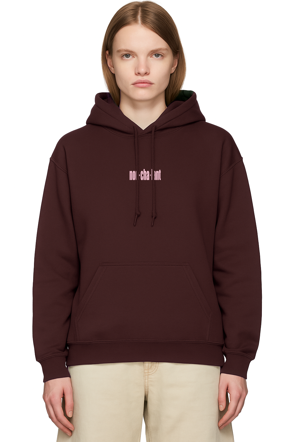 Non.Cha.Lant Graphic Maroon Hoodie